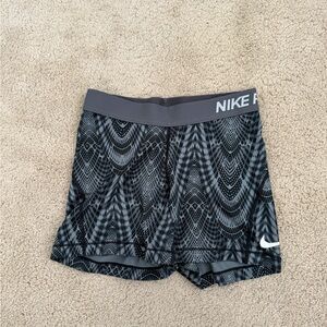 Nike Black and Gray Geometric Shorts